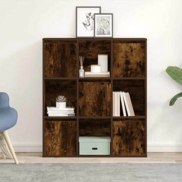 vidaXL Βιβλιοθήκη Καπνιστή Δρυς 89x24x101,5cm από Επεξεργασμένο Ξύλο 1 τεμ.