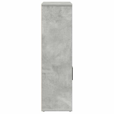vidaXL Βιβλιοθήκη Γκρι Σκυροδέματος 60x24x85cm Επεξεργ. Ξύλο 1 τεμ.