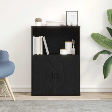 vidaXL Βιβλιοθήκη Μαύρη Δρυς 60x24x85cm Κατασκευασμένο ξύλο 1 τεμ.