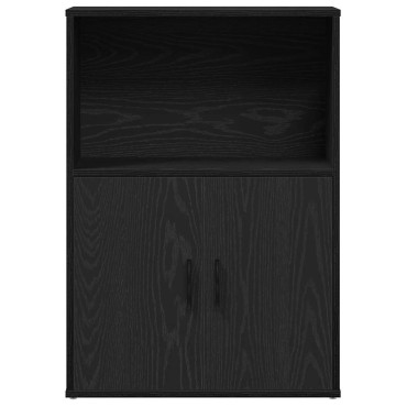 vidaXL Βιβλιοθήκη Μαύρη Δρυς 60x24x85cm Κατασκευασμένο ξύλο 1 τεμ.