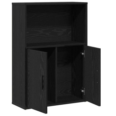 vidaXL Βιβλιοθήκη Μαύρη Δρυς 60x24x85cm Κατασκευασμένο ξύλο 1 τεμ.