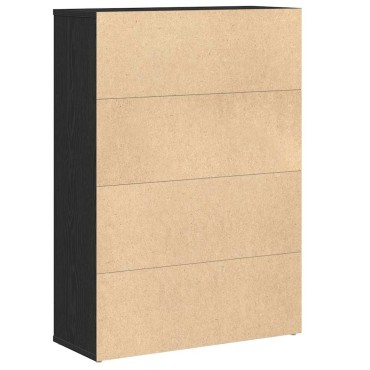 vidaXL Βιβλιοθήκη Μαύρη Δρυς 60x24x85cm Κατασκευασμένο ξύλο 1 τεμ.