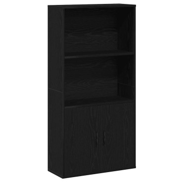 vidaXL Βιβλιοθήκη Μαύρη Δρυς 60x24x120cm Κατασκευασμένο ξύλο 1 τεμ.