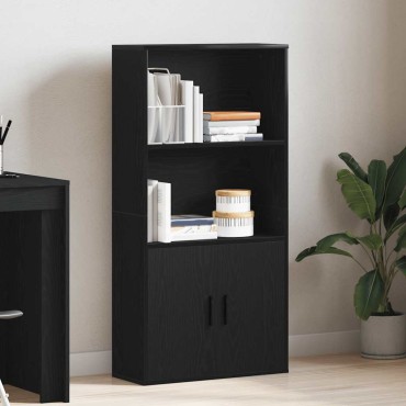 vidaXL Βιβλιοθήκη Μαύρη Δρυς 60x24x120cm Κατασκευασμένο ξύλο 1 τεμ.