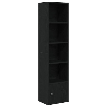 vidaXL Βιβλιοθήκη Μαύρη Δρυς 31x24x127cm Κατασκευασμένο ξύλο 1 τεμ.