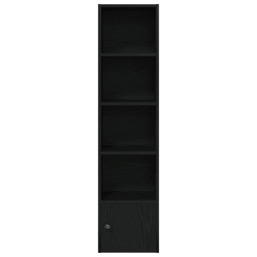 vidaXL Βιβλιοθήκη Μαύρη Δρυς 31x24x127cm Κατασκευασμένο ξύλο 1 τεμ.