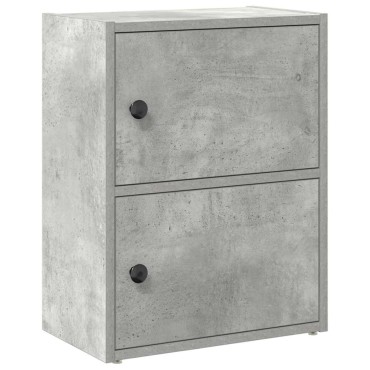 vidaXL Βιβλιοθήκη Γκρι Σκυροδέματος 40x24x52cm Επεξεργ. Ξύλο 1 τεμ.