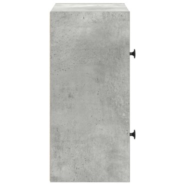 vidaXL Βιβλιοθήκη Γκρι Σκυροδέματος 40x24x52cm Επεξεργ. Ξύλο 1 τεμ.