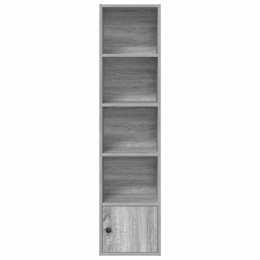 vidaXL Βιβλιοθήκη Γκρι Sonoma 31x24x127cm από Επεξεργασμένο Ξύλο 1 τεμ.