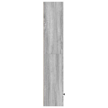 vidaXL Βιβλιοθήκη Γκρι Sonoma 31x24x127cm από Επεξεργασμένο Ξύλο 1 τεμ.