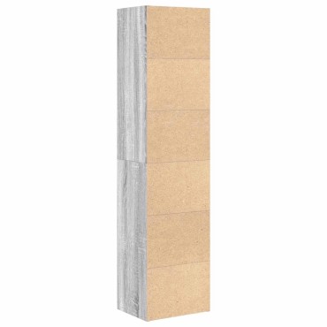 vidaXL Βιβλιοθήκη Γκρι Sonoma 31x24x127cm από Επεξεργασμένο Ξύλο 1 τεμ.