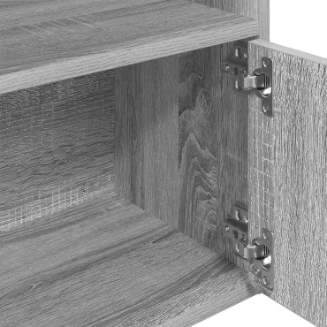 vidaXL Βιβλιοθήκη Γκρι Sonoma 31x24x127cm από Επεξεργασμένο Ξύλο 1 τεμ.