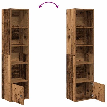 vidaXL Βιβλιοθήκη Όψη Παλαιού Ξύλου 31x24x127cm Επεξεργασμένο Ξύλο 1 τεμ.