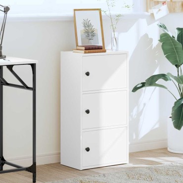 vidaXL Βιβλιοθήκη Λευκή 40x24x77cm από Επεξεργασμένο Ξύλο 1 τεμ.