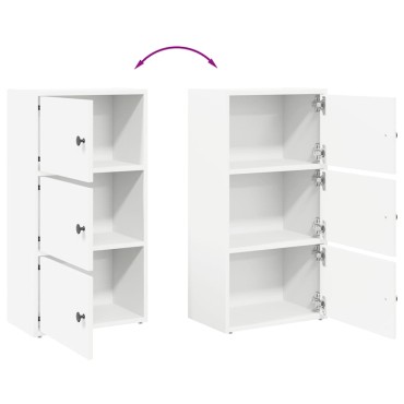 vidaXL Βιβλιοθήκη Λευκή 40x24x77cm από Επεξεργασμένο Ξύλο 1 τεμ.