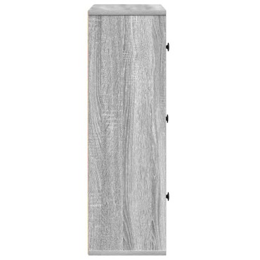 vidaXL Βιβλιοθήκη Γκρι Sonoma 60x24x76,5cm από Επεξεργασμένο Ξύλο 1 τεμ.