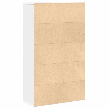 vidaXL Βιβλιοθήκη Λευκή 60x24x101,5cm από Επεξεργασμένο Ξύλο 1 τεμ.