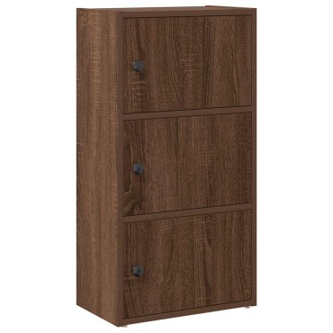 vidaXL Βιβλιοθήκη Καφέ Δρυς 40x24x77cm από Επεξεργασμένο Ξύλο 1 τεμ.