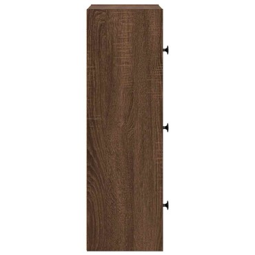 vidaXL Βιβλιοθήκη Καφέ Δρυς 40x24x77cm από Επεξεργασμένο Ξύλο 1 τεμ.
