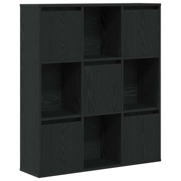 vidaXL Βιβλιοθήκη Μαύρη Δρυς 89x24x101,5cm Κατασκευασμένο ξύλο 1 τεμ.