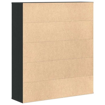 vidaXL Βιβλιοθήκη Μαύρη Δρυς 89x24x101,5cm Κατασκευασμένο ξύλο 1 τεμ.