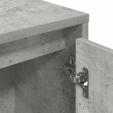 vidaXL Βιβλιοθήκη Γκρι Σκυροδέματος 89x24x101,5cm Επεξεργ. Ξύλο 1 τεμ.