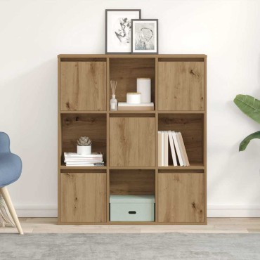 vidaXL Βιβλιοθήκη Αρτισιανή Δρυς 89x24x101,5cm Επεξ. Ξύλο 1 τεμ.