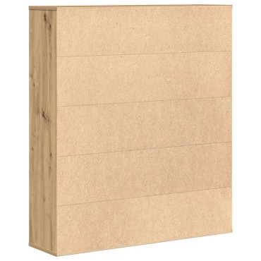 vidaXL Βιβλιοθήκη Αρτισιανή Δρυς 89x24x101,5cm Επεξ. Ξύλο 1 τεμ.