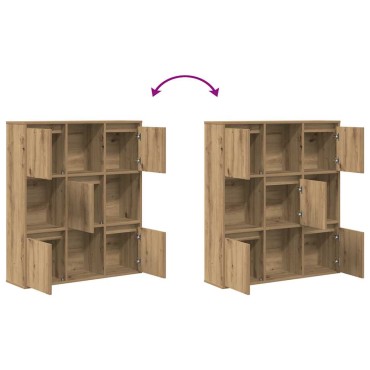 vidaXL Βιβλιοθήκη Αρτισιανή Δρυς 89x24x101,5cm Επεξ. Ξύλο 1 τεμ.