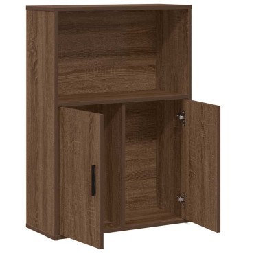 vidaXL Βιβλιοθήκη Καφέ Δρυς 60x24x85cm από Επεξεργασμένο Ξύλο 1 τεμ.