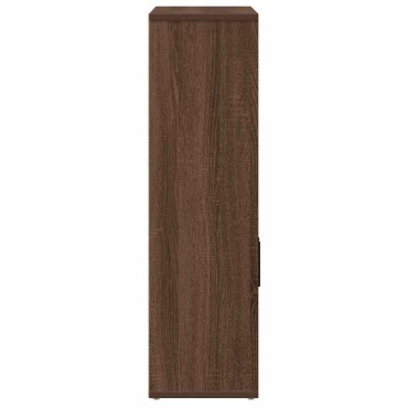 vidaXL Βιβλιοθήκη Καφέ Δρυς 60x24x85cm από Επεξεργασμένο Ξύλο 1 τεμ.