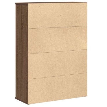 vidaXL Βιβλιοθήκη Καφέ Δρυς 60x24x85cm από Επεξεργασμένο Ξύλο 1 τεμ.