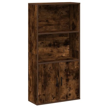 vidaXL Βιβλιοθήκη Καπνιστή Δρυς 60x24x120cm από Επεξεργασμένο Ξύλο 1 τεμ.
