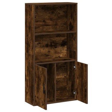 vidaXL Βιβλιοθήκη Καπνιστή Δρυς 60x24x120cm από Επεξεργασμένο Ξύλο 1 τεμ.