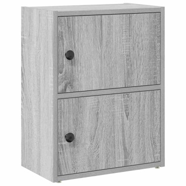 vidaXL Βιβλιοθήκη Γκρι Sonoma 40x24x52cm από Επεξεργασμένο Ξύλο 1 τεμ.