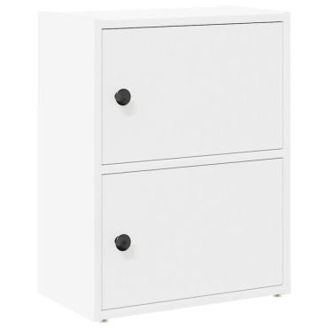 vidaXL Βιβλιοθήκη Λευκή 40x24x52cm από Επεξεργασμένο Ξύλο 1 τεμ.
