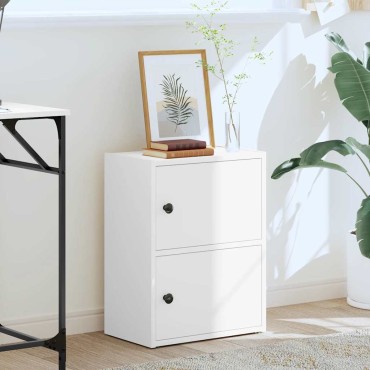 vidaXL Βιβλιοθήκη Λευκή 40x24x52cm από Επεξεργασμένο Ξύλο 1 τεμ.