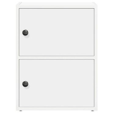 vidaXL Βιβλιοθήκη Λευκή 40x24x52cm από Επεξεργασμένο Ξύλο 1 τεμ.