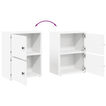 vidaXL Βιβλιοθήκη Λευκή 40x24x52cm από Επεξεργασμένο Ξύλο 1 τεμ.