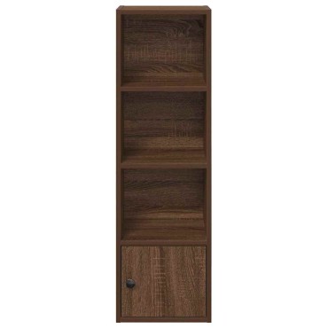 vidaXL Βιβλιοθήκη Καφέ Δρυς 31x24x102cm από Επεξεργασμένο Ξύλο 1 τεμ.