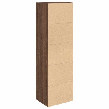 vidaXL Βιβλιοθήκη Καφέ Δρυς 31x24x102cm από Επεξεργασμένο Ξύλο 1 τεμ.