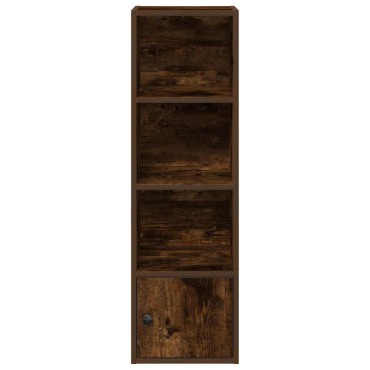 vidaXL Βιβλιοθήκη Καπνιστή Δρυς 31x24x102cm από Επεξεργασμένο Ξύλο 1 τεμ.