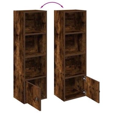 vidaXL Βιβλιοθήκη Καπνιστή Δρυς 31x24x102cm από Επεξεργασμένο Ξύλο 1 τεμ.