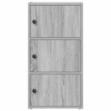 vidaXL Βιβλιοθήκη Γκρι Sonoma 40x24x77cm από Επεξεργασμένο Ξύλο 1 τεμ.