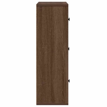 vidaXL Βιβλιοθήκη Καφέ Δρυς 60x24x76,5cm από Επεξεργασμένο Ξύλο 1 τεμ.