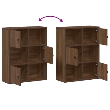 vidaXL Βιβλιοθήκη Καφέ Δρυς 60x24x76,5cm από Επεξεργασμένο Ξύλο 1 τεμ.
