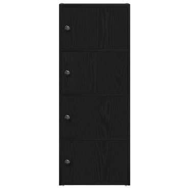 vidaXL Βιβλιοθήκη Μαύρη Δρυς 40x24x102cm Κατασκευασμένο ξύλο 1 τεμ.
