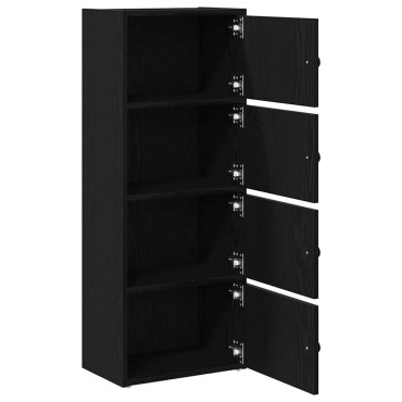vidaXL Βιβλιοθήκη Μαύρη Δρυς 40x24x102cm Κατασκευασμένο ξύλο 1 τεμ.