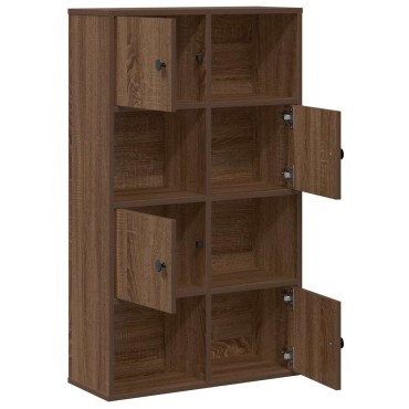 vidaXL Βιβλιοθήκη Καφέ Δρυς 60x24x101,5cm από Επεξεργασμένο Ξύλο 1 τεμ.
