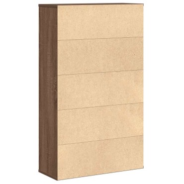 vidaXL Βιβλιοθήκη Καφέ Δρυς 60x24x101,5cm από Επεξεργασμένο Ξύλο 1 τεμ.